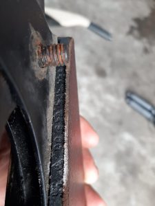 944.424.049.00 Handbrake Lever bordeaux Red Porsche 944 Type 2