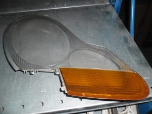 Koplamp glas - Headlight glass Porsche Boxster 986